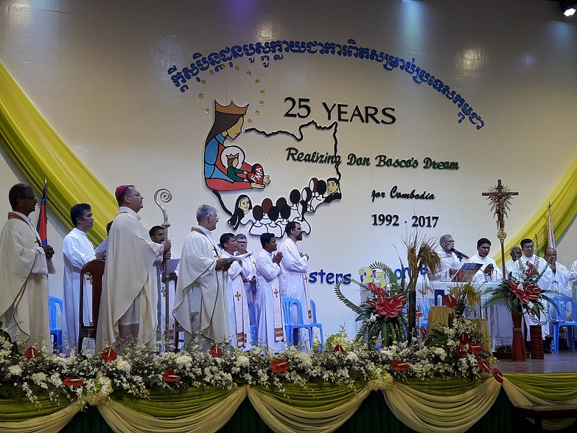 Bishop Olivier presiding the Mass of the FMA Cambodia 25th anniversary.jpg
